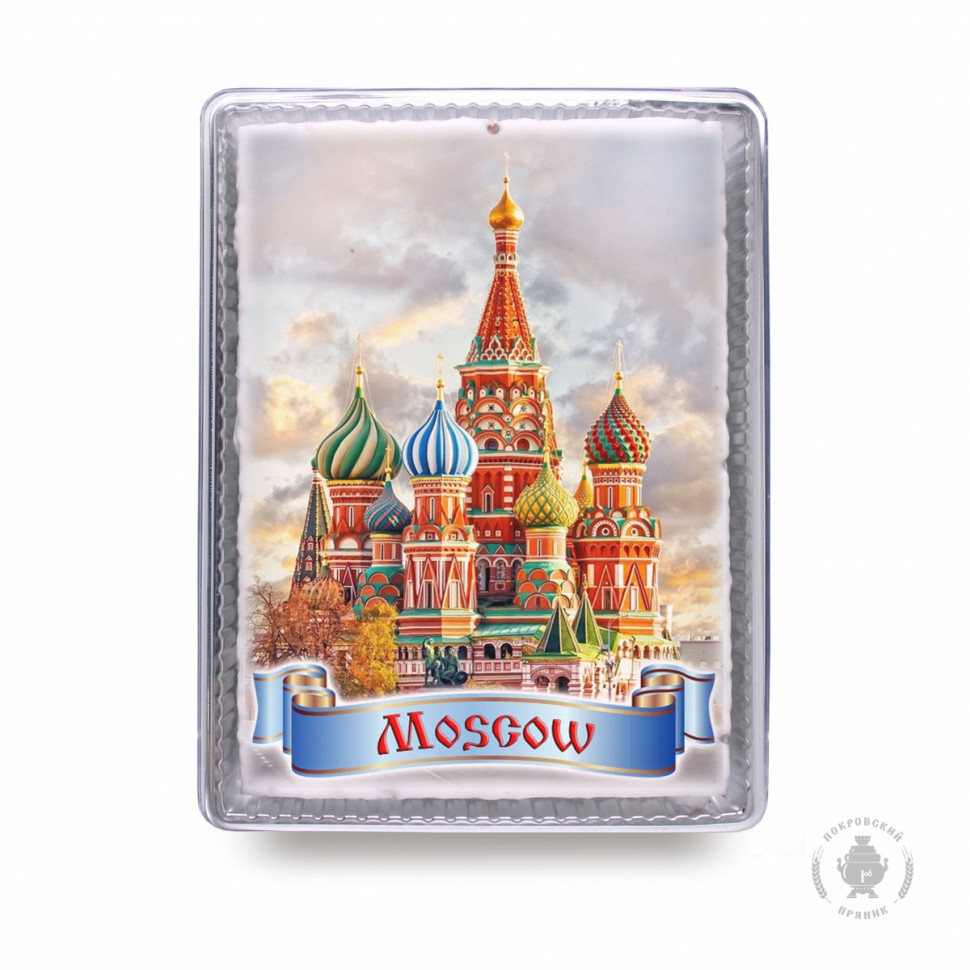  Пряник 600г MOSCOW с фотопечатью (в подарочной пластиковой упаковке)  в Волжске